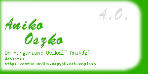 aniko oszko business card